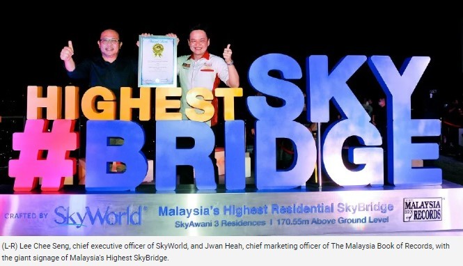 SkyWorld unveils the country's highest residential skybridge