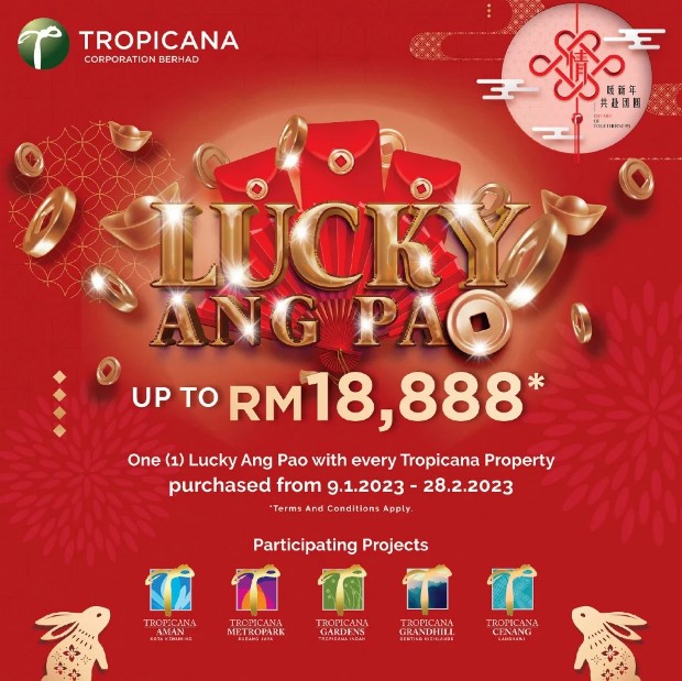 Tropicana tawar angpau RM18,888 untuk pembeli