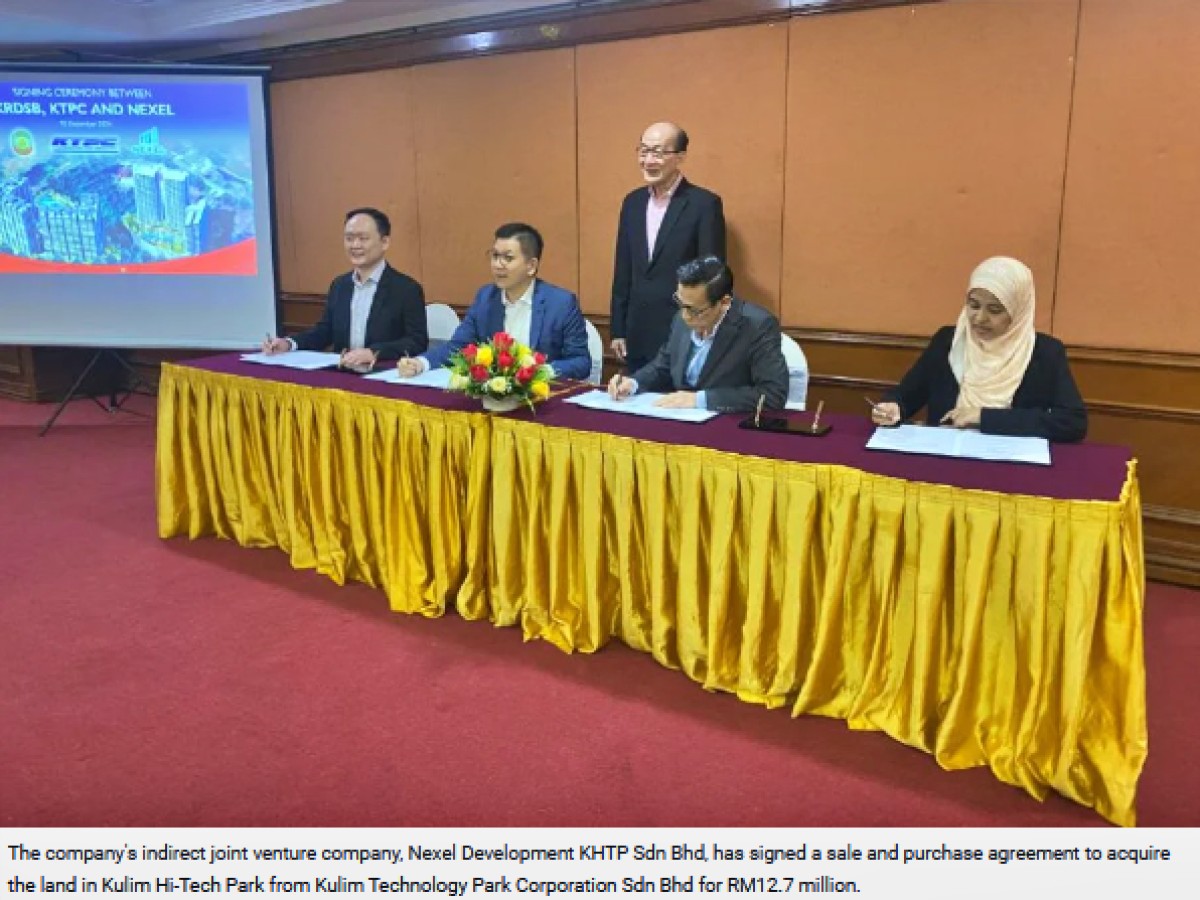 PGF Capital's JV to undertake RM600mil development in Kulim Hi-Tech Park