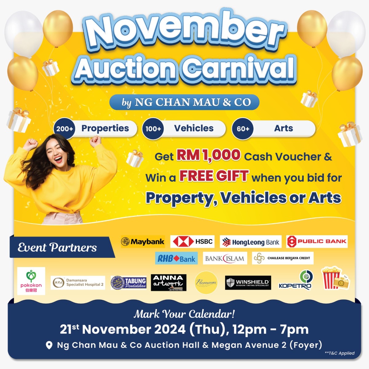 Malaysia’s first-ever auction carnival happening on Nov 21 in KL