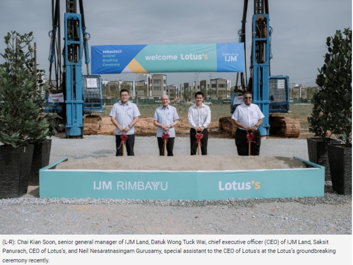 Lotus's @ IJM Rimbayu to operate under a 30-year lease starting end-2024